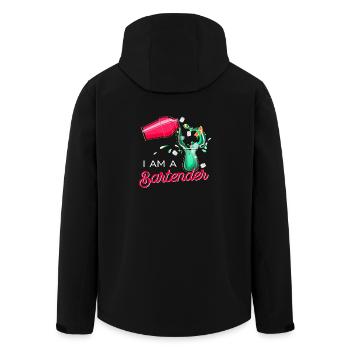 I'm a bartender - I am a bartender shirt - Men’s Recycled Softshell Jacket by Stanley/Stella - black - Back - AI Model Male 185 light (185cm)