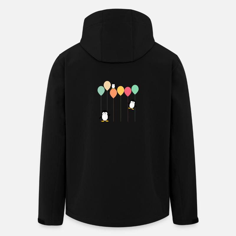 Penguins et ballons - Veste softshell homme en polyester recyclé Stanley/Stella - noir