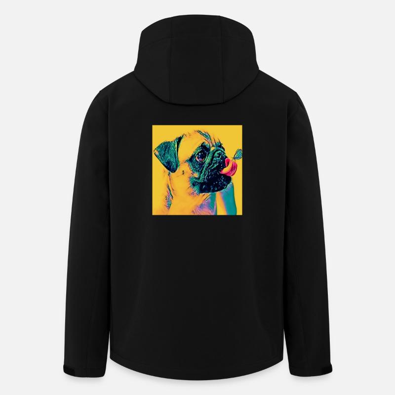 Pop Art - Veste softshell homme en polyester recyclé Stanley/Stella - noir