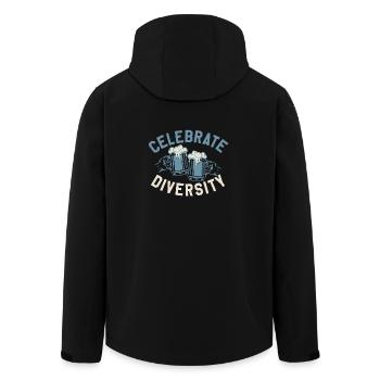 Bier - das beste auf der Welt - viele verschiedene - Recycelte Männer Softshell-Jacke von Stanley/Stella - Schwarz - Hinten - AI Model Male 185 light (185cm)