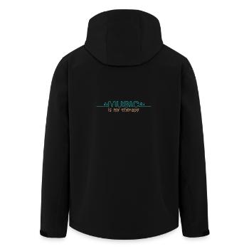 music is my therapy - Music is my therapy - Men’s Recycled Softshell Jacket by Stanley/Stella - black - Back - AI Model Male 185 light (185cm)