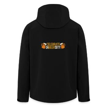Celebrate the diversity of the beers - Men’s Recycled Softshell Jacket by Stanley/Stella - black - Back - AI Model Male 185 light (185cm)