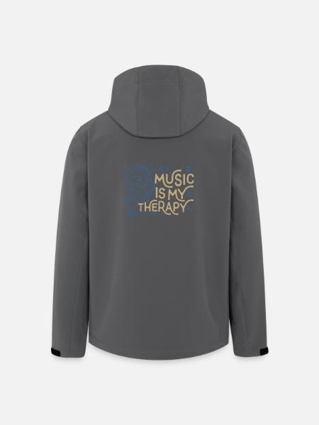music is my therapy - Men’s Recycled Softshell Jacket by Stanley/Stella - black
