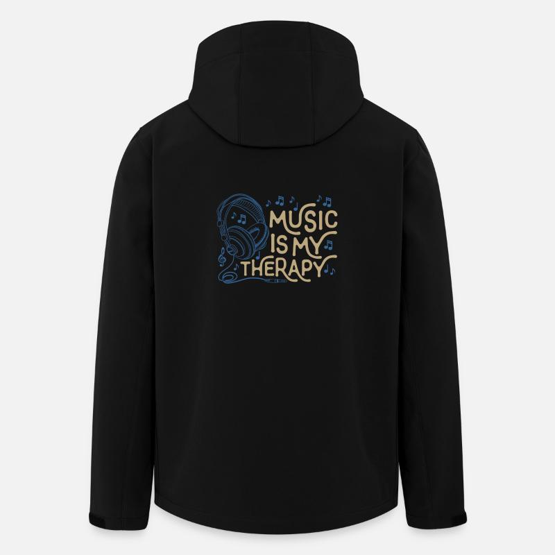 music is my therapy - Men’s Recycled Softshell Jacket by Stanley/Stella - black