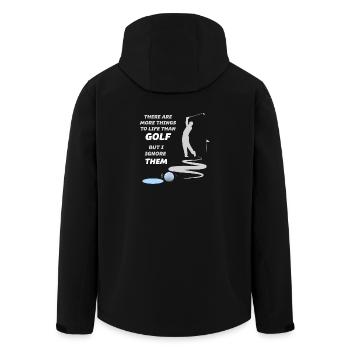 Golf Sport Shirt - mit lustigem Spruch Golfer - Recycelte Männer Softshell-Jacke von Stanley/Stella - Schwarz - Hinten - AI Model Male 185 light (185cm)