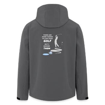 Golf Sport Shirt - mit lustigem Spruch Golfer - Recycelte Männer Softshell-Jacke von Stanley/Stella - Anthrazit - Hinten - AI Model Male 185 light (185cm)