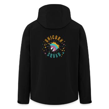 Einhorm Team - Unicorn - Geschenk - Recycelte Männer Softshell-Jacke von Stanley/Stella - Schwarz - Hinten - AI Model Male 185 light (185cm)
