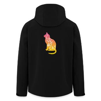 I love my cat - Recycelte Männer Softshell-Jacke von Stanley/Stella - Schwarz - Hinten - AI Model Male 185 light (185cm)