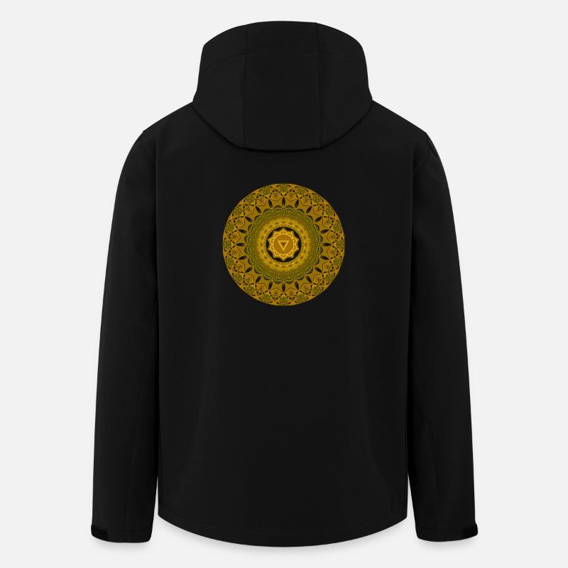 MANIPURA SOLAR PLEXUS CHAKRA - Men’s Recycled Softshell Jacket by Stanley/Stella - black