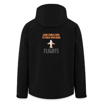 FLIGHTS - Recycelte Männer Softshell-Jacke von Stanley/Stella - Schwarz - Hinten - AI Model Male 185 light (185cm)