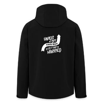 Mariage - Futur marié - Cadeau - Veste softshell homme en polyester recyclé Stanley/Stella - noir - Dos - AI Model Male 185 light (185cm)