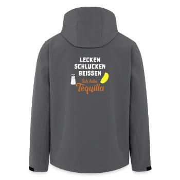 LeckenSchluckenBeissen - Tequilla - Recycelte Männer Softshell-Jacke von Stanley/Stella - Anthrazit - Hinten - AI Model Male 185 light (185cm)