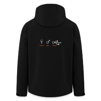 Femme homme joueur gambler masculin - Veste softshell homme en polyester recyclé Stanley/Stella - noir - Dos - AI Model Male 185 light (185cm)