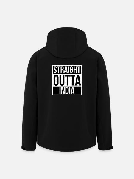 Straight Outta India - Men’s Recycled Softshell Jacket by Stanley/Stella - black