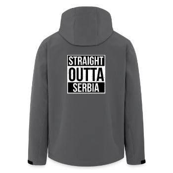 Straight Outta Serbie - Veste softshell homme en polyester recyclé Stanley/Stella - charbon - Dos - AI Model Male 185 light (185cm)