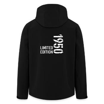 LIMITIERTE EDITION 1950 - Recycelte Männer Softshell-Jacke von Stanley/Stella - Schwarz - Hinten - AI Model Male 185 light (185cm)