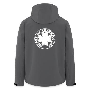 St. Patrick's Day Geschenk Kleeblatt Männer, Frauen, Kinder - Recycelte Männer Softshell-Jacke von Stanley/Stella - Schwarz - Hinten - AI Model Male 185 light (185cm)