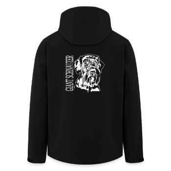 Giant Schnauzer Portrait Dog Dogs IGP Wilsigns - Men’s Recycled Softshell Jacket by Stanley/Stella - black - Back - AI Model Male 185 light (185cm)