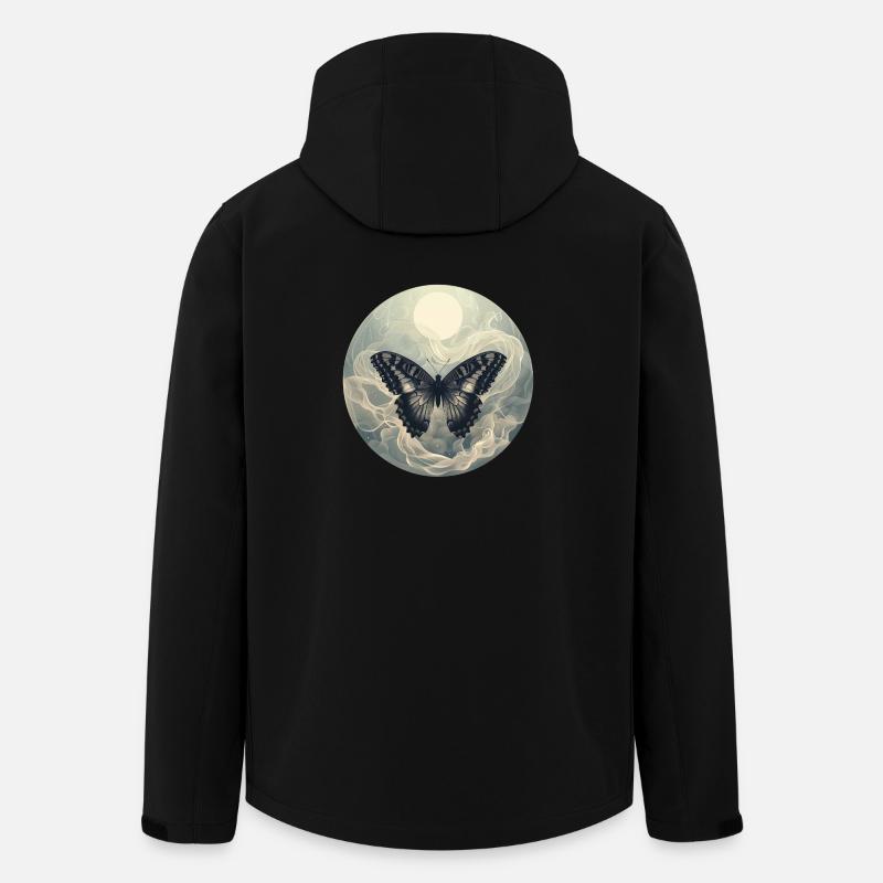 Schmetterling - Recycelte Männer Softshell-Jacke von Stanley/Stella - Schwarz