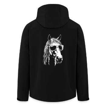 Horse Sunglasses - Men’s Recycled Softshell Jacket by Stanley/Stella - black - Back - AI Model Male 185 light (185cm)