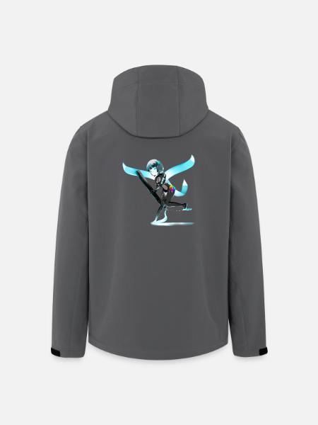 Shrimp Character OC - Men’s Recycled Softshell Jacket by Stanley/Stella - black