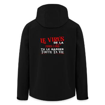 Course à pied Virus cadeau sport - Veste softshell homme en polyester recyclé Stanley/Stella - noir - Dos - AI Model Male 185 light (185cm)