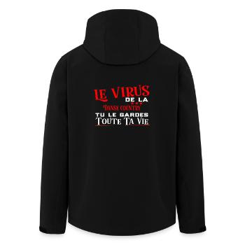 Danse country Virus cadeau sport - Veste softshell homme en polyester recyclé Stanley/Stella - noir - Dos - AI Model Male 185 light (185cm)