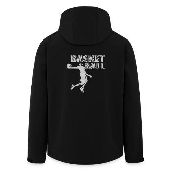Sport Basketball - Recycelte Männer Softshell-Jacke von Stanley/Stella - Schwarz - Hinten - AI Model Male 185 light (185cm)