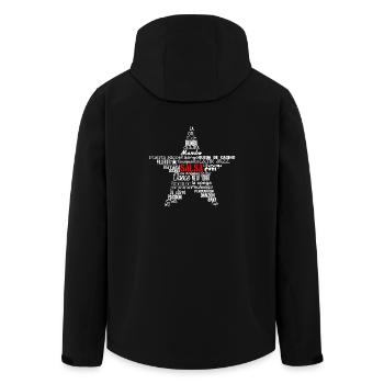 Salsa Star Shirt white - Mambo New York - Men’s Recycled Softshell Jacket by Stanley/Stella - black - Back - AI Model Male 185 light (185cm)