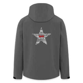 Salsa Blanc Star Shirt - Mambo de New York - Veste softshell homme en polyester recyclé Stanley/Stella - charbon - Dos - AI Model Male 185 light (185cm)