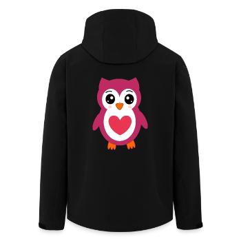 Valentinstag Pink Heart, Valentinstag - Recycelte Männer Softshell-Jacke von Stanley/Stella - Schwarz - Hinten - AI Model Male 185 light (185cm)