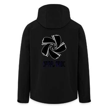 Spiral Tribe - Recycelte Männer Softshell-Jacke von Stanley/Stella - Schwarz - Hinten - AI Model Male 185 light (185cm)