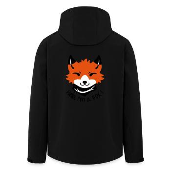Hallo, ich bin ein Fuchs! - Recycelte Männer Softshell-Jacke von Stanley/Stella - Schwarz - Hinten - AI Model Male 185 light (185cm)