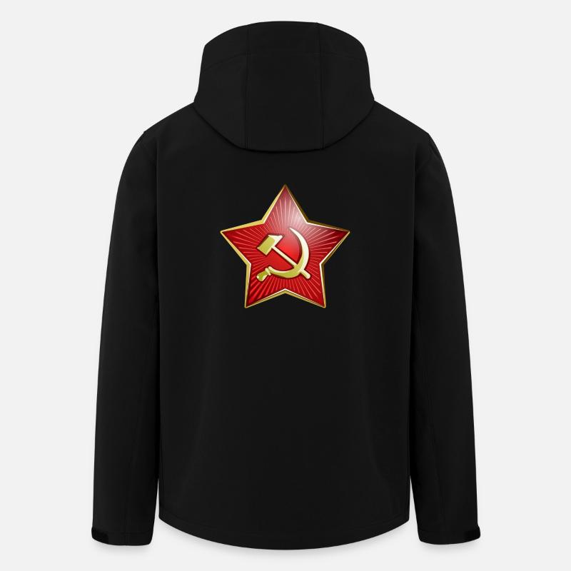 Armée soviétique Étoile Idée cadeau - Veste softshell homme en polyester recyclé Stanley/Stella - noir