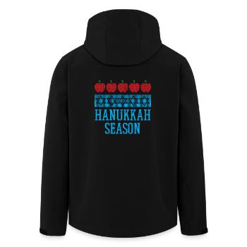 Ugly Hanukkah, Chanukkah, Lichterfest, Geschenk - Recycelte Männer Softshell-Jacke von Stanley/Stella - Schwarz - Hinten - AI Model Male 185 light (185cm)