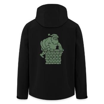Weihnachtsmann Silhouette Minimalistisch - Recycelte Männer Softshell-Jacke von Stanley/Stella - Schwarz - Hinten - AI Model Male 185 light (185cm)