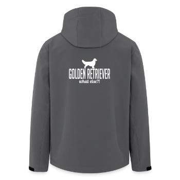 GOLDEN RETRIEVER what else - Recycelte Männer Softshell-Jacke von Stanley/Stella - Schwarz - Hinten - AI Model Male 185 light (185cm)