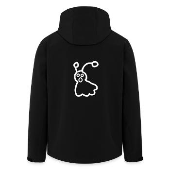 slug - Men’s Recycled Softshell Jacket by Stanley/Stella - black - Back - AI Model Male 185 light (185cm)