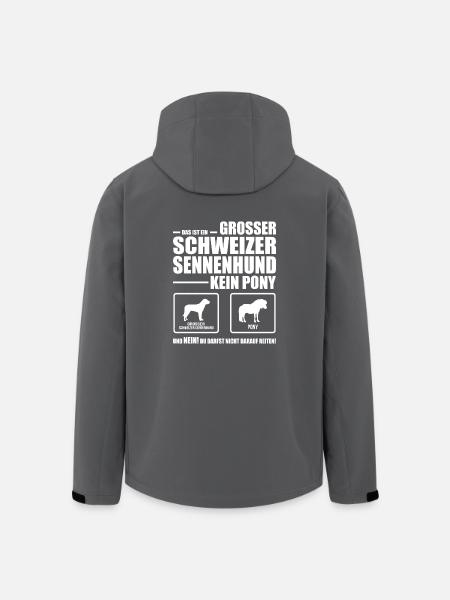 GROSSER SCHWEIZER SENNENHUND kein Pony Wilsigns - Recycelte Männer Softshell-Jacke von Stanley/Stella - Schwarz