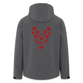CŒUR. CŒURS. SAINT VALENTIN. LOVE. AMOUR. HEART - Veste softshell homme en polyester recyclé Stanley/Stella - noir - Dos - AI Model Male 185 light (185cm)
