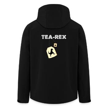 thé / idée cadeau Rex - Thé Rex - Veste softshell homme en polyester recyclé Stanley/Stella - noir - Dos - AI Model Male 185 light (185cm)