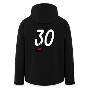 Gard camargaise überqueren - Recycelte Männer Softshell-Jacke von Stanley/Stella - Schwarz - Hinten - AI Model Male 185 light (185cm)