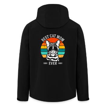 Best Cat Mom Ever Bengalkatze Katzen Wilsigns - Recycelte Männer Softshell-Jacke von Stanley/Stella - Schwarz - Hinten - AI Model Male 185 light (185cm)