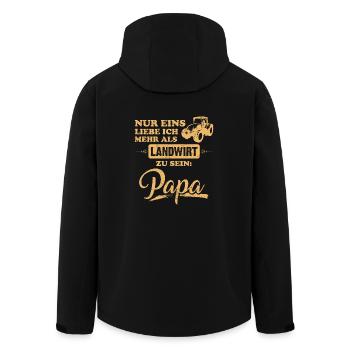 Landwirt-T-Shirt für Männer - Landwirt & Papa sein - Recycelte Männer Softshell-Jacke von Stanley/Stella - Schwarz - Hinten - AI Model Male 185 light (185cm)