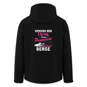 Berge Prinzessin Shirt · Berg · Wandern · Frau - Recycelte Männer Softshell-Jacke von Stanley/Stella - Schwarz - Hinten - AI Model Male 185 light (185cm)