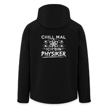 Lustiges Physik Physiker Shirt Chill Mal - Recycelte Männer Softshell-Jacke von Stanley/Stella - Schwarz - Hinten - AI Model Male 185 light (185cm)