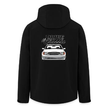 W126 drive the classic - Men’s Recycled Softshell Jacket by Stanley/Stella - black - Back - AI Model Male 185 light (185cm)