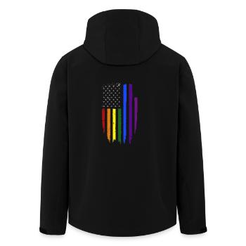 Gay Gay Lesbienne Gay Pride cadeau - Veste softshell homme en polyester recyclé Stanley/Stella - noir - Dos - AI Model Male 185 light (185cm)