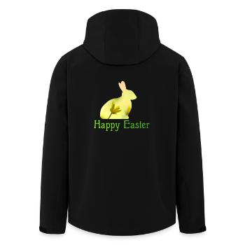 Joyeuses Pâques - Veste softshell homme en polyester recyclé Stanley/Stella - noir - Dos - AI Model Male 185 light (185cm)