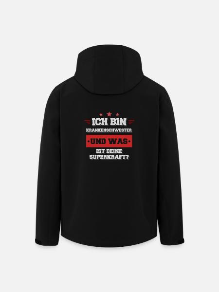 Ich bin Krankenschwester was ist deine Superkraft? - Recycelte Männer Softshell-Jacke von Stanley/Stella - Schwarz